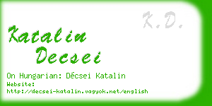 katalin decsei business card