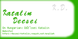 katalin decsei business card